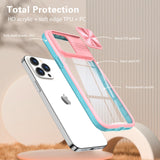 Clear Shockproof Slide Camera Lens Cap Case For iPhone