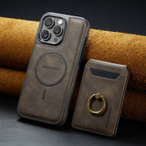 Magnetic New Leather Card Slot Case For iPhone