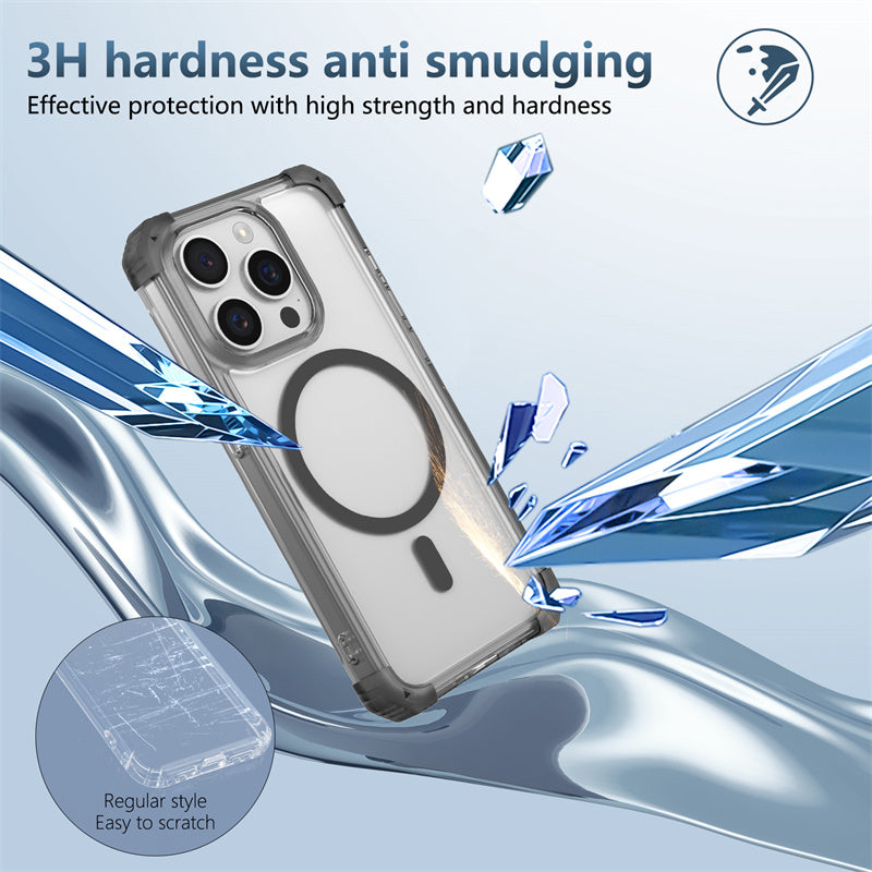 Magnetic Shockproof Transparent Clear Case for iPhone