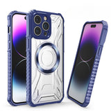 Airbag Thickened Silicone Anti-fall Transparent Magnetic Case For iPhone
