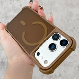 Matte Transparent PC Magnetic Case For iPhone