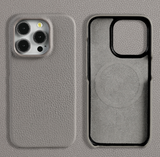 Natural Cowhide Leather Magnetic Case for iPhone