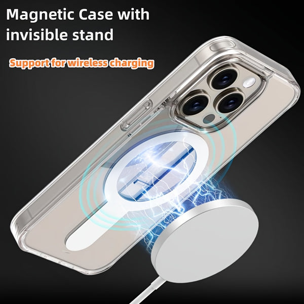 Magnetic Invisible Stand Case For iPhone – poomelo