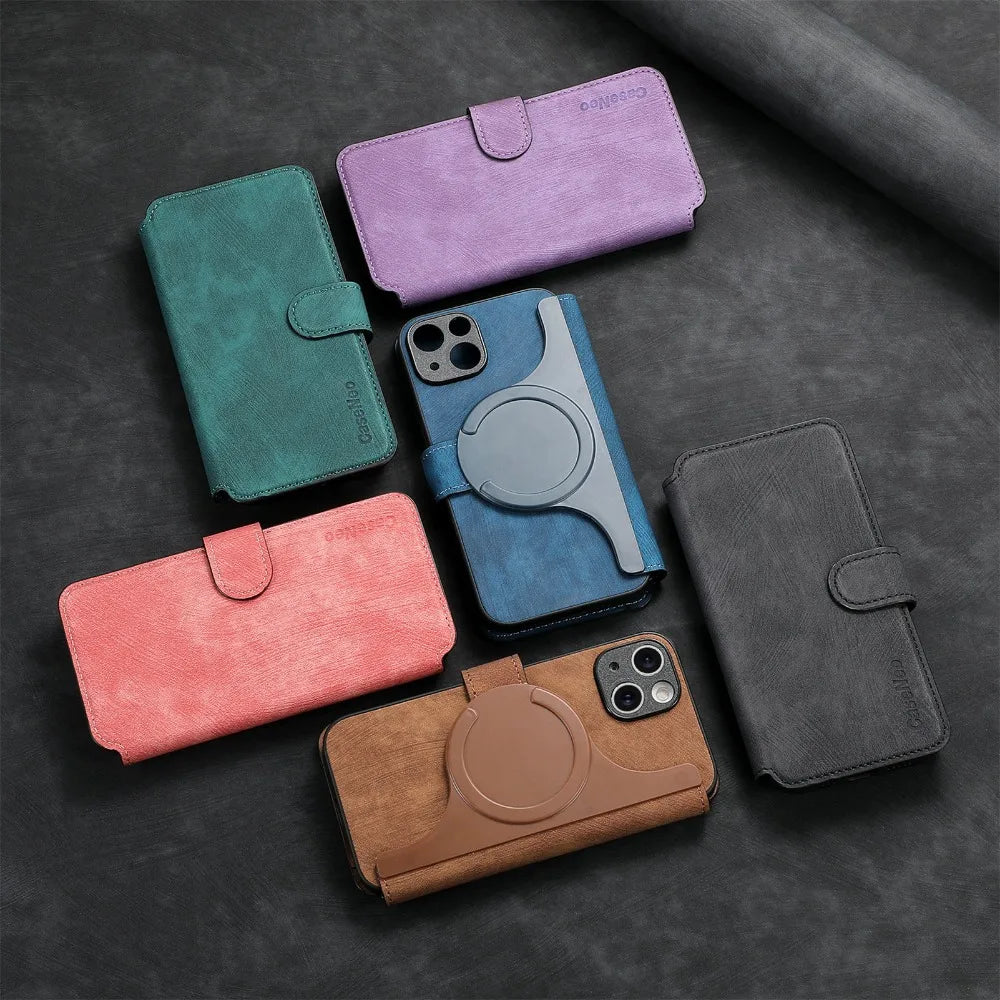 2 in 1 Detachable Card Solt Wallet Magnetic Case For iPhone