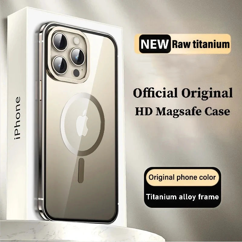 2024 Magnetic Raw titanium alloy Case For iPhone