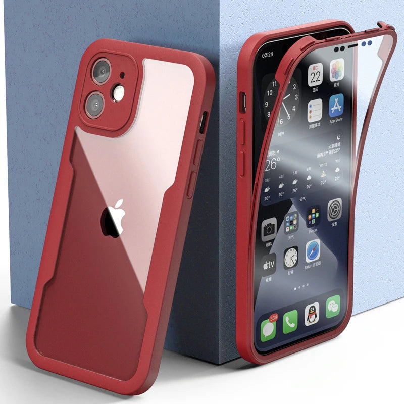 360 Full Cover Screen Protection Case For iPhone