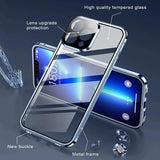 360 Full Protection Metal Magnetic Snap Lock Case For iPhone