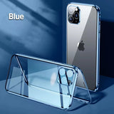 360 Full Protection Metal Magnetic Snap Lock Case For iPhone