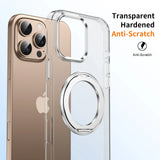 360° Metal Ring Stand clear Magnetic Case for IPhone