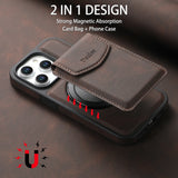 360° Rotation Magnetic Ring Holder Leather Case for iPhone