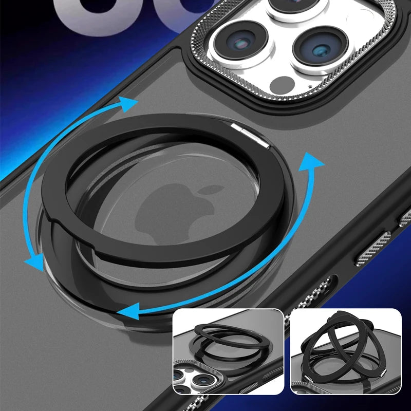 Magnetic 360°rotating Stand Heat Dissipation Case For iPhone