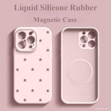 Liquid Silicone Magnetic Little Star Case For iPhone