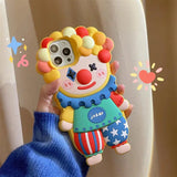 3D Cute Joker Clown Silicone Case For iPhone