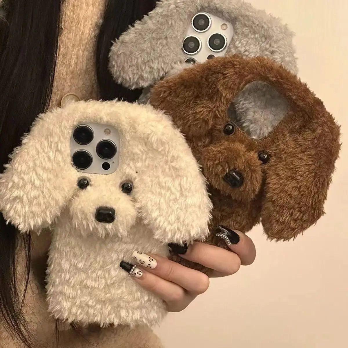 3D Teddy Dog Fluffy Case For iPhone – poomelo 3D Teddy Dog Fluffy Case For iPhone – poomelo