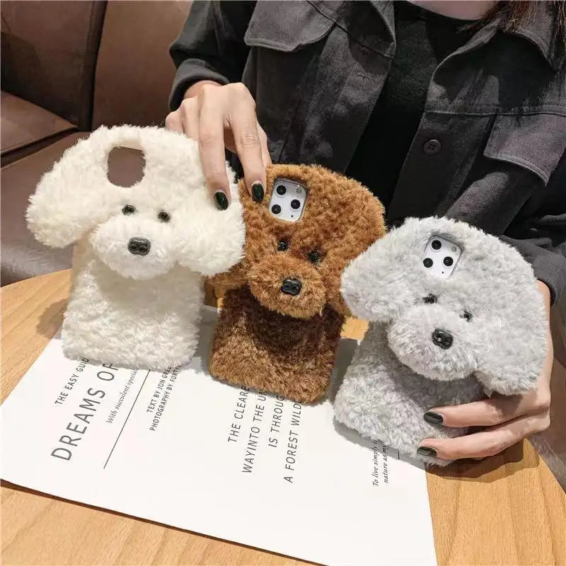 3D Teddy Dog Fluffy Case For iPhone poomelo 3D Teddy Dog Fluffy Case For iPhone poomelo