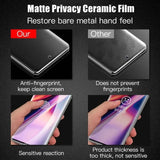 3Pcs Matte Ceramic Privacy Screen Protector for Samsung Galaxy