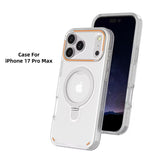 3-in-1 Magnetic Metal Ring Stand Matte Case For iPhone