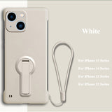 Hard Back With Long Holder Stand Lanyard Case For iPhone