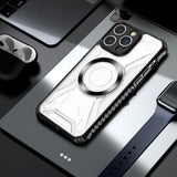 Airbag Thickened Silicone Anti-fall Transparent Magnetic Case For iPhone