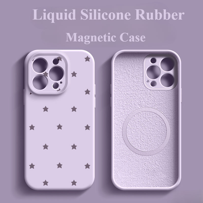 Liquid Silicone Magnetic Little Star Case For iPhone