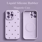 Liquid Silicone Magnetic Little Star Case For iPhone