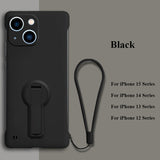 Hard Back With Long Holder Stand Lanyard Case For iPhone