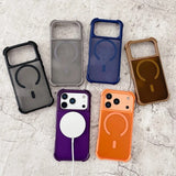 Matte Transparent PC Magnetic Case For iPhone