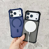 Matte Transparent PC Magnetic Case For iPhone
