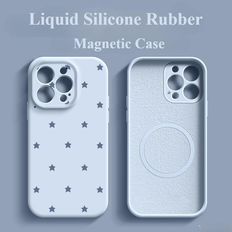 Liquid Silicone Magnetic Little Star Case For iPhone