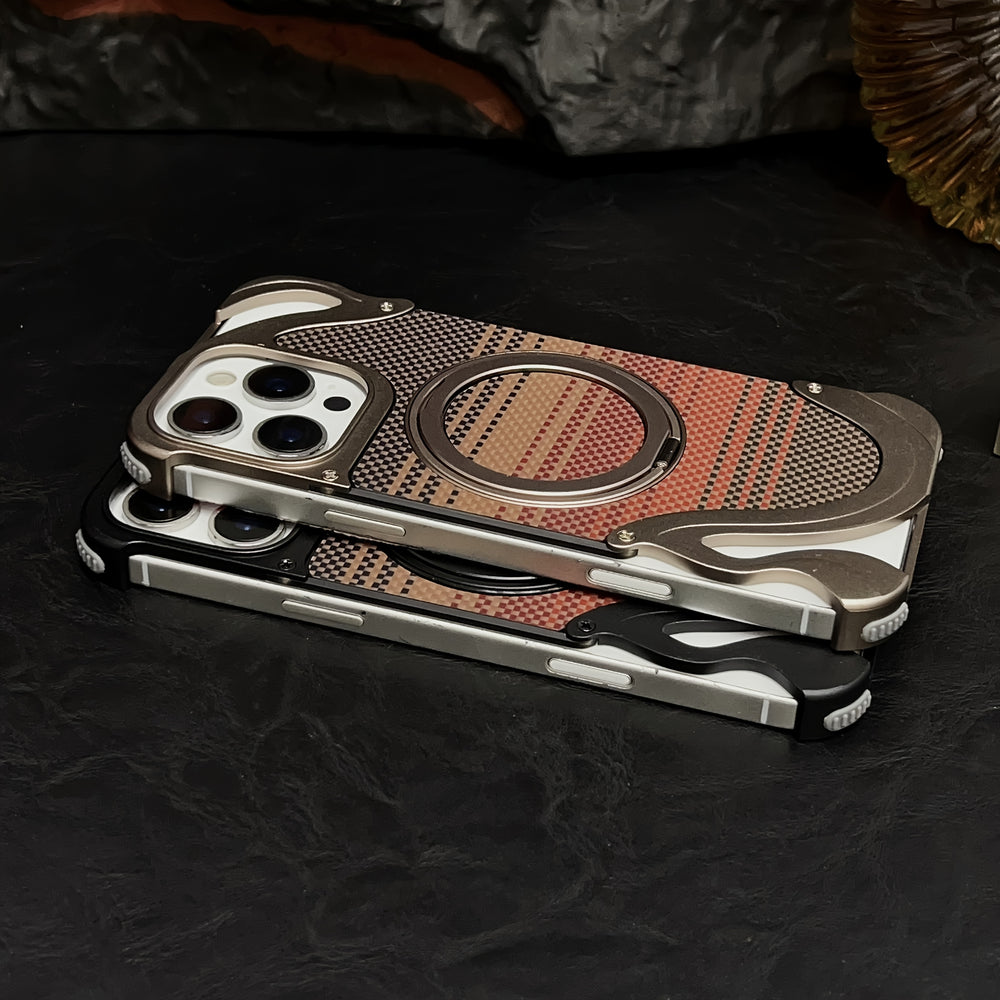 Kevlar Carbon Fiber Borderless Magnetic Case For iPhone