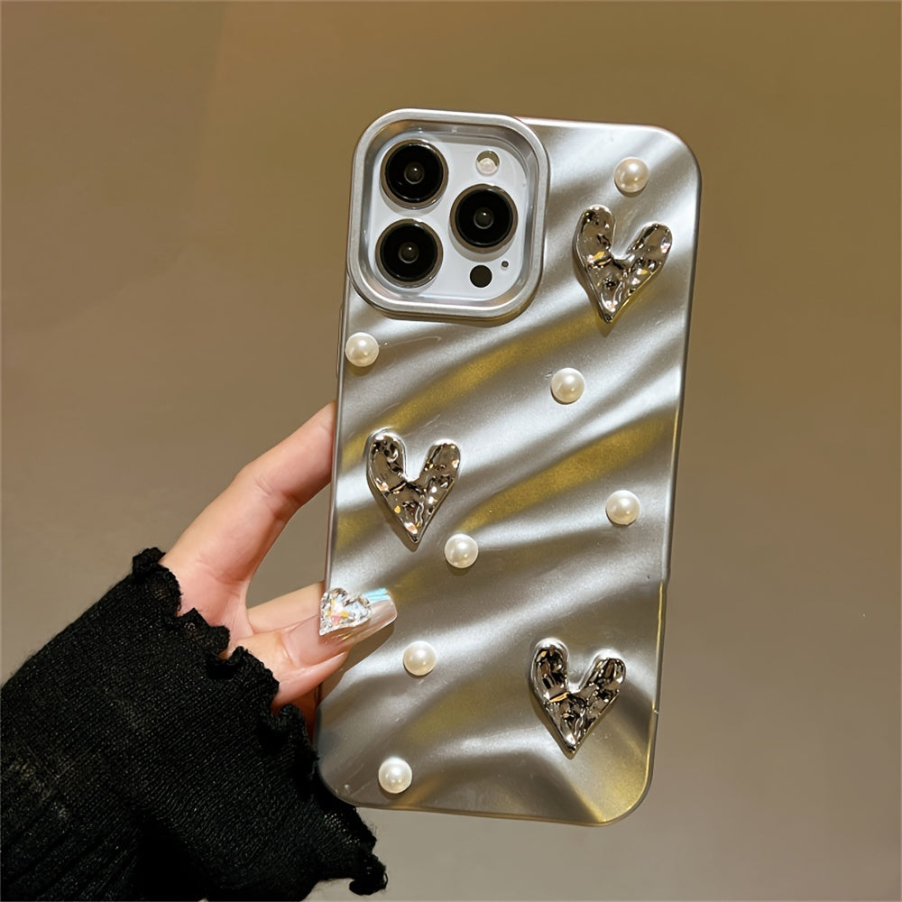 Luxury 3D Electroplated Love Heart Case For iPhone