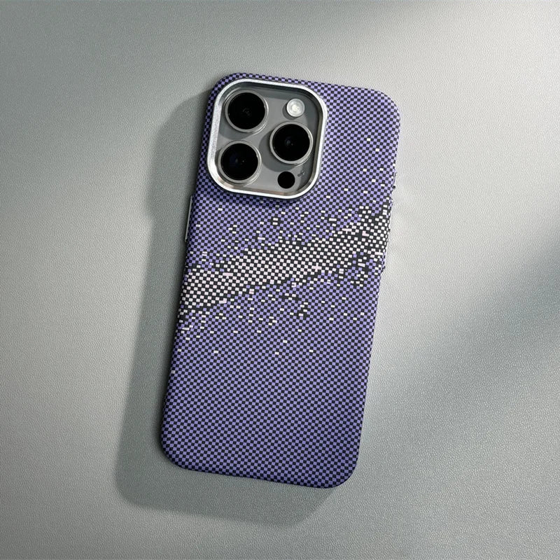 Abstract Starry Pixels Relief Magnetic Case For iPhone