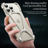 Alloy Bare Metal Feel Frameless Heat Dissipation Case For iPhone