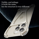 Alloy Bare Metal Feel Frameless Heat Dissipation Case For iPhone