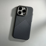 Alloy Lens Hit Color Carbon Fibre Magnetic Case for iPhone