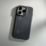 Alloy Lens Hit Color Carbon Fibre Magnetic Case for iPhone