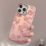 Cartoon Laser Pink Dragon Relif 3D Cute Shockproof Case For iPhone