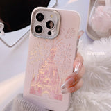 Cartoon Laser Pink Dragon Relif 3D Cute Shockproof Case For iPhone