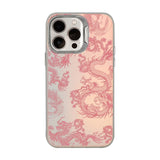 Cartoon Laser Pink Dragon Relif 3D Cute Shockproof Case For iPhone