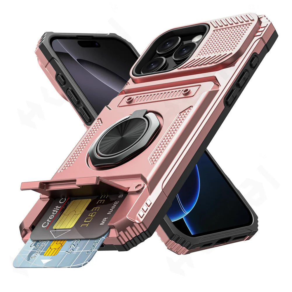 Anti-fall Shockproof Armor Ring Stand Case For iPhone