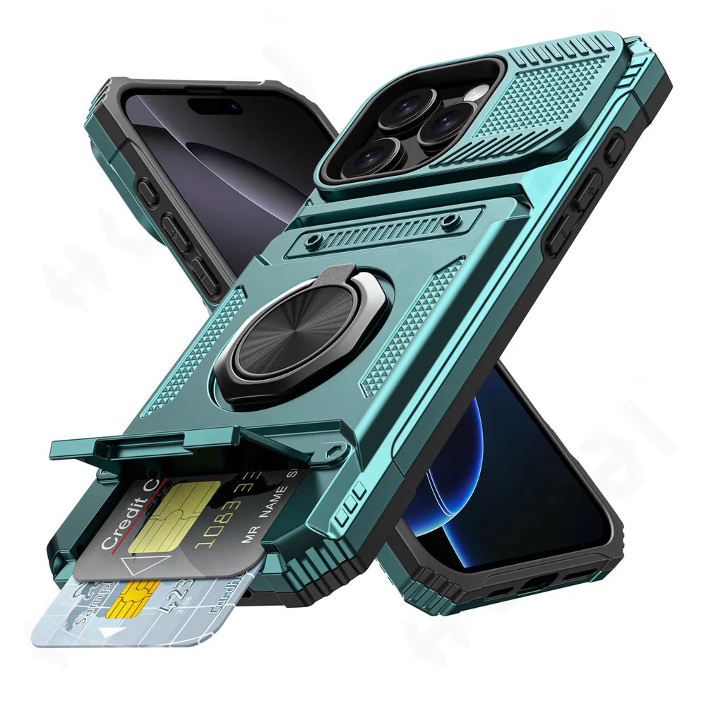 Anti-fall Shockproof Armor Ring Stand Case For iPhone