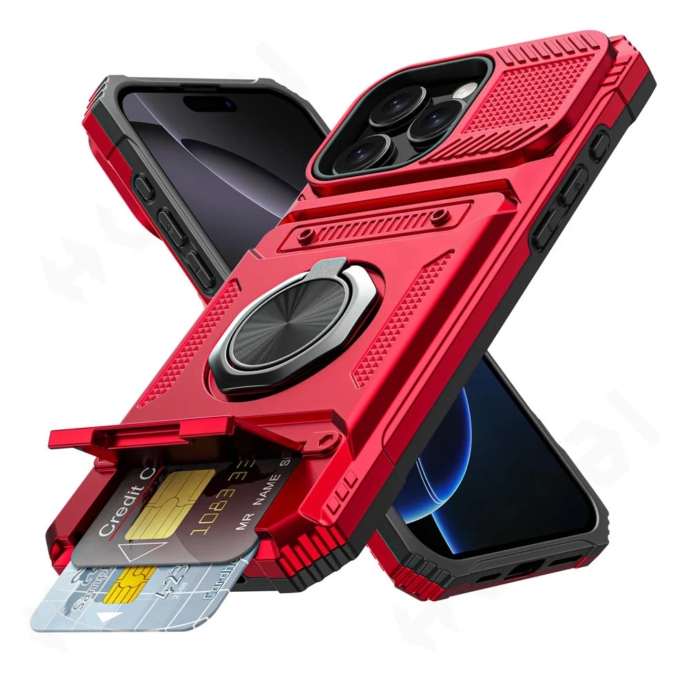 IPhone XR Case Black Finger Ring Cover Phone Case Kickstand Mobile