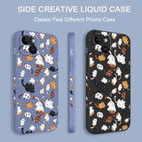 Cat Rolling Liquid Silicone Case For iPhone