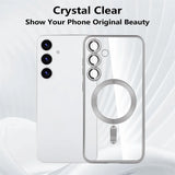 Magnetic Clear Plating Cover For Samsung Galaxy