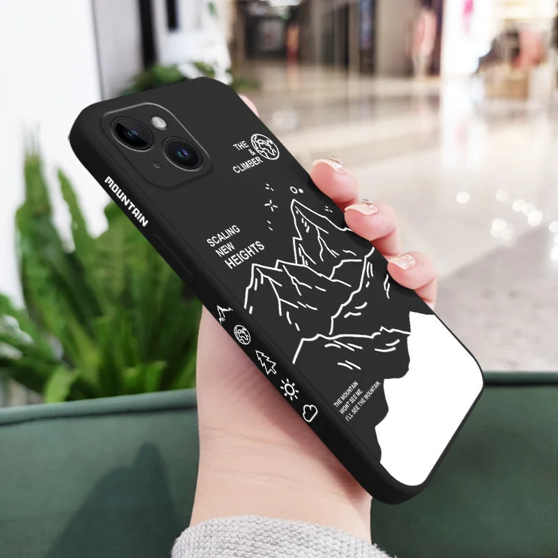 Silicone Climb Mountains Case For iPhone