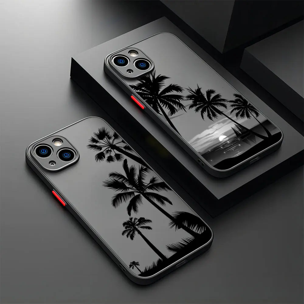 Matte Coconut Palm Tree Case for iPhone