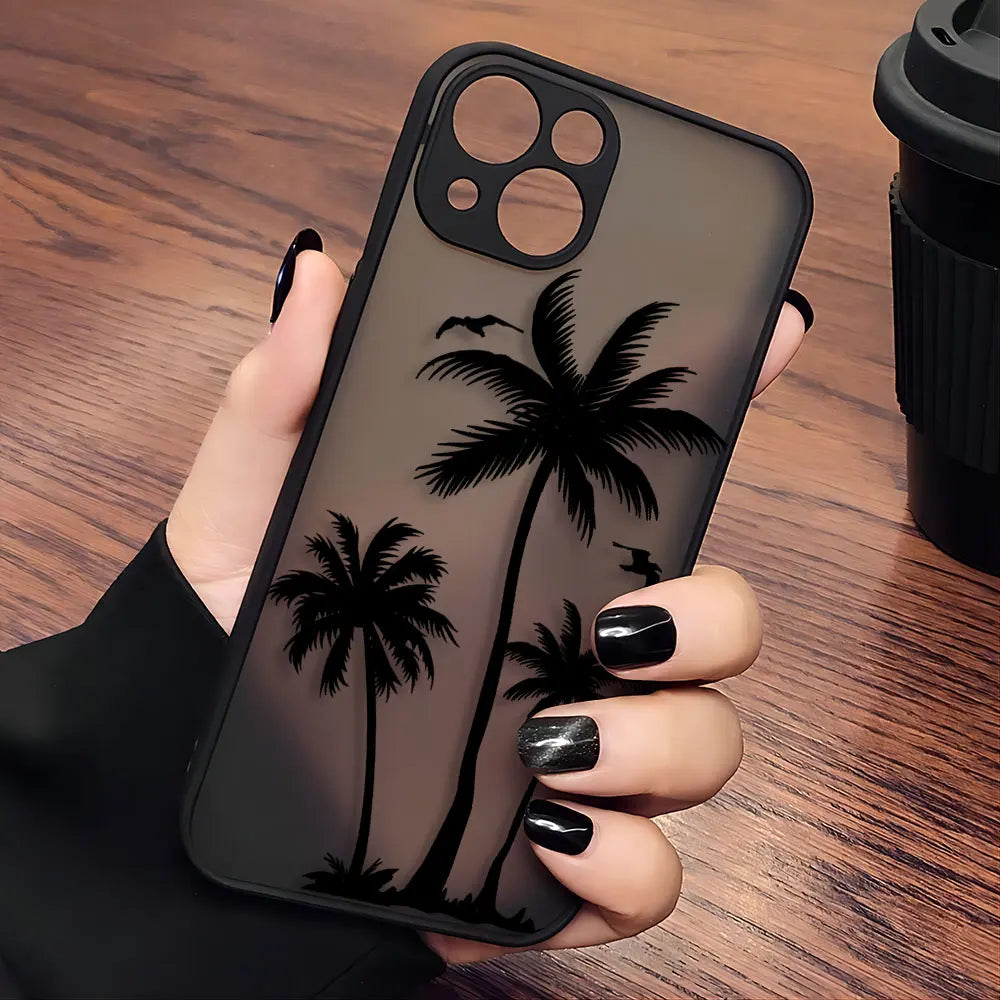 Matte Coconut Palm Tree Case for iPhone