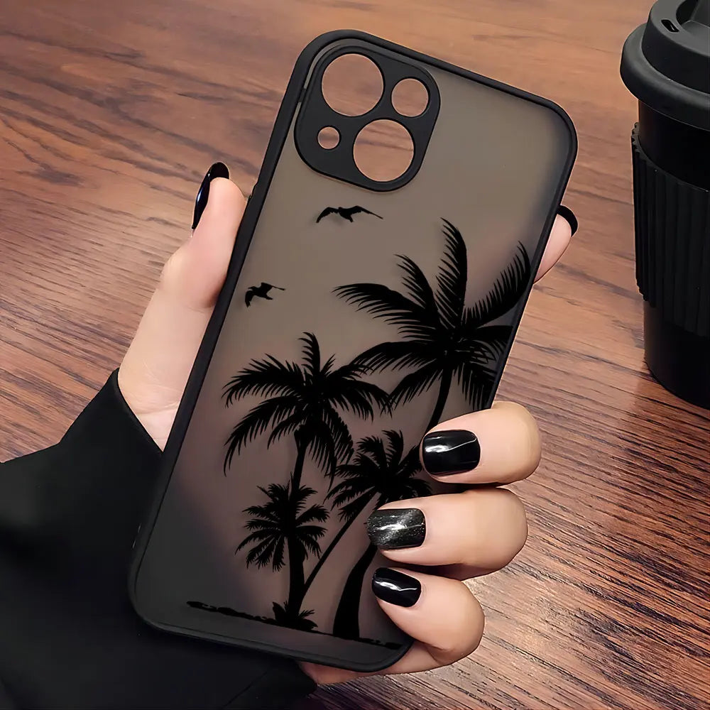 Matte Coconut Palm Tree Case for iPhone