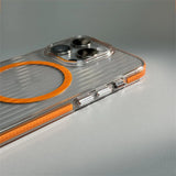 Corrugated Pattern HD Transparent Hard PC Case For iPhone