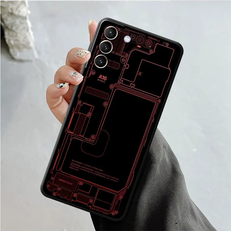 Cover Circuit Board Pattern Case for Samsung Galaxy